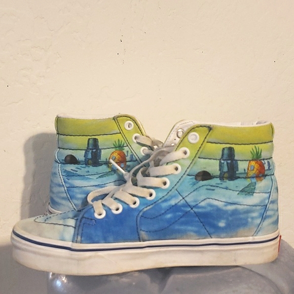 VANS Unisex SPONGEBOB SHOES 5.5 MENS 7 WOMENS - Picture 2 of 11